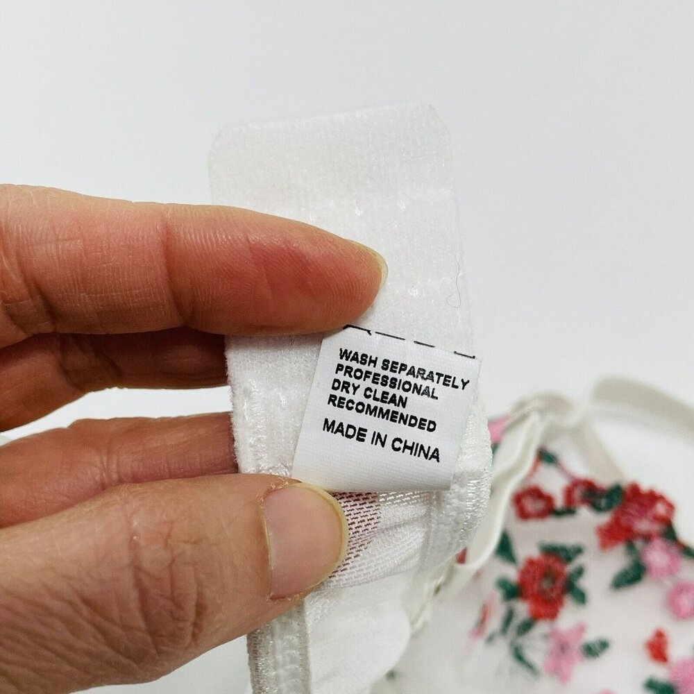 Sexy Romantic Bra See Through Underwear Size S Flower Laced Wired Underwire Red - Picture 10 of 10